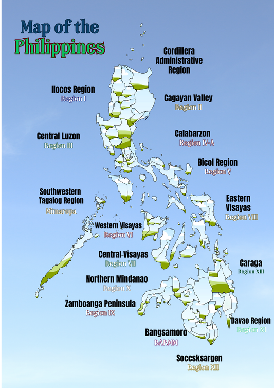 Philippines Map Travel Photo Collage | Editable in Canva