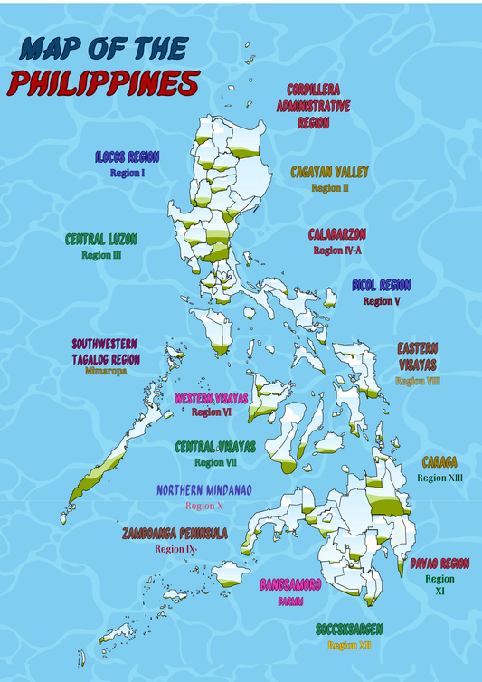 Philippines Map Travel Photo Collage | Editable in Canva